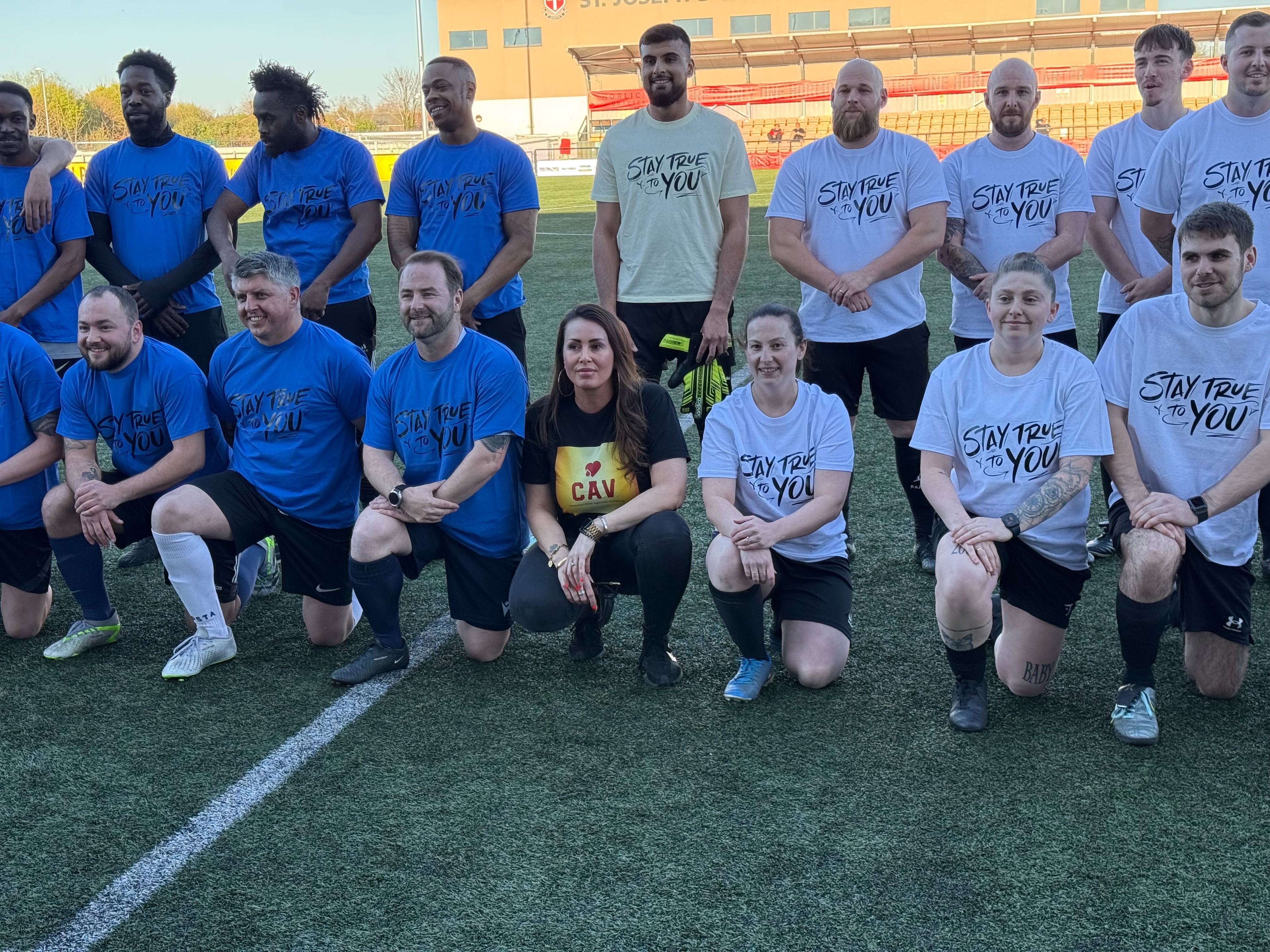 CAV football match — Stay True to You campaign